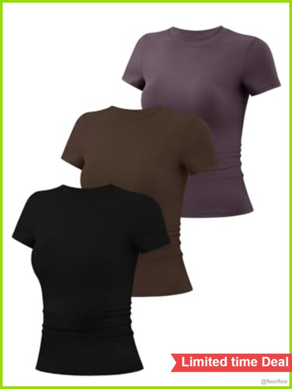 Compression T-Shirts 3 Pack Fitted Athletic Workout Crew Neck Short Sleeve